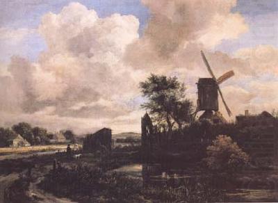 Jacob van Ruisdael Windmill by a Stream (mk25) china oil painting image